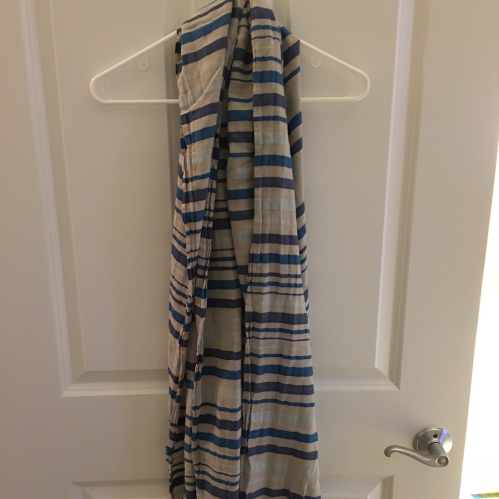Eileen Fisher Striped Cotton Scarf